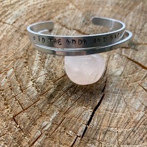 ‘To the moon and back’ Stack Cuff Bracelets